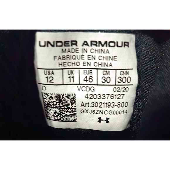 New UNDER ARMOUR HAMMER MC FOOTBALL CLEATS, US MENS 12 3021193-800, BLACK ORANGE main image 8